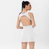 Womens Seamless Sport Dress With Cutout Back Built-in Bra Moisture-Wicking Running Gym Tennis