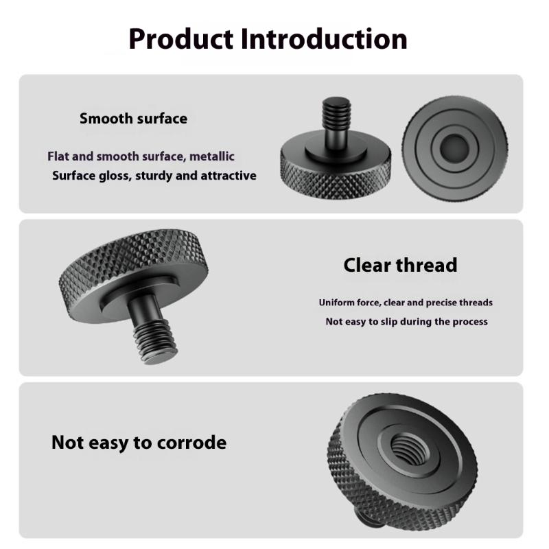 1/4inch Male Thread Thumb Screws Mount Adapter Cup Head For DSLR Camera Cage Kit Accessories Flash Tripod Light