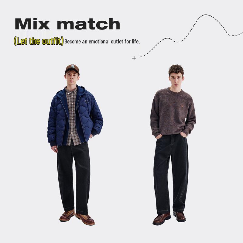 NVG·YOUNG Men's Wide-Leg Cargo Jeans