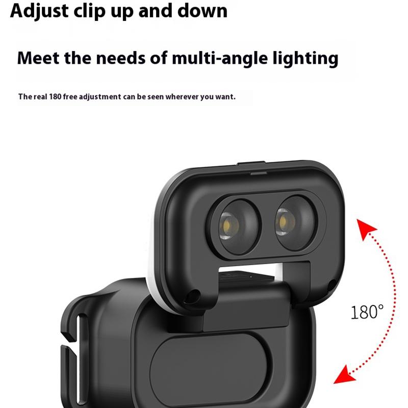 COB Mini Double Light Headlamp Super Bright Headlight Rechargeable Outdoor Camping Fishing Working Portable Head Lamp