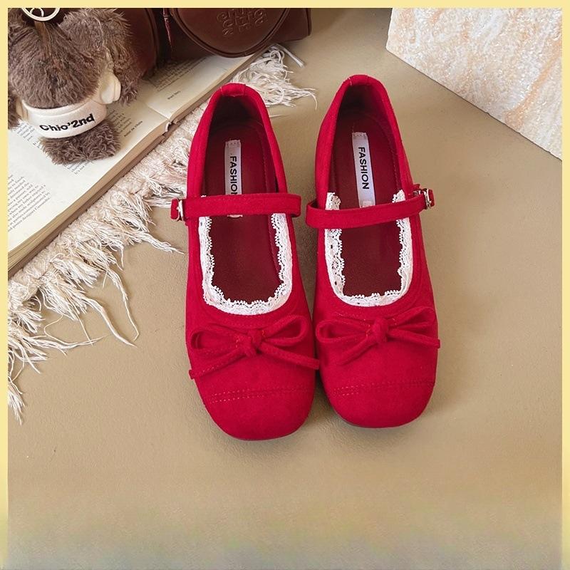 French Inner Height Increase Small Single Shoes Women's 2025 New Spring and Summer Skirt Mary Jane Shoes Gentle Ballet Evening Shoes