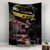 Tapestry Ayrton Senna Flaga Brazylii Hołd F1 Legenda Wyścigów Plakat Sztuka Ścienna do Pokoju Gier