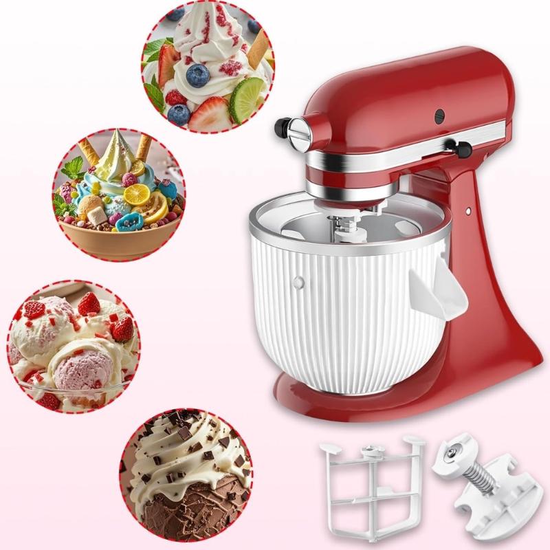 Ice Cream Maker Attachments Ice Cream Mixing Stand Plastic Texture Mixing Holder Suitable for 4.5QT 5QT 6QT Models