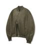 Standarderror 87-Stan059 Minimal Two-Way Suede Blouson Jacket Khaki