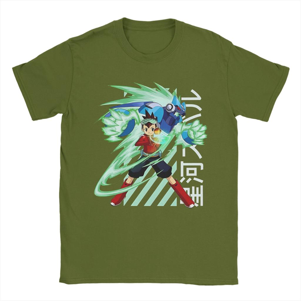 Megaman X Geo Stelar T-Shirts for Men Women Funny 100% Cotton Tees Crewneck Short Sleeve T Shirts Classic Clothing