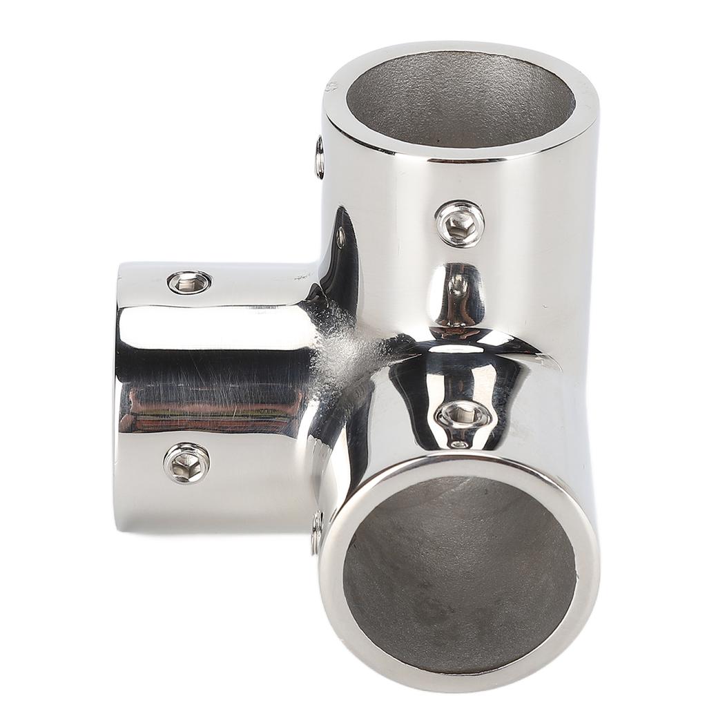 3 Way Corner Tee Joint 316 Stainless Steel Mirror Polished Yacht Hand Rail Elbow Pipe Fittings