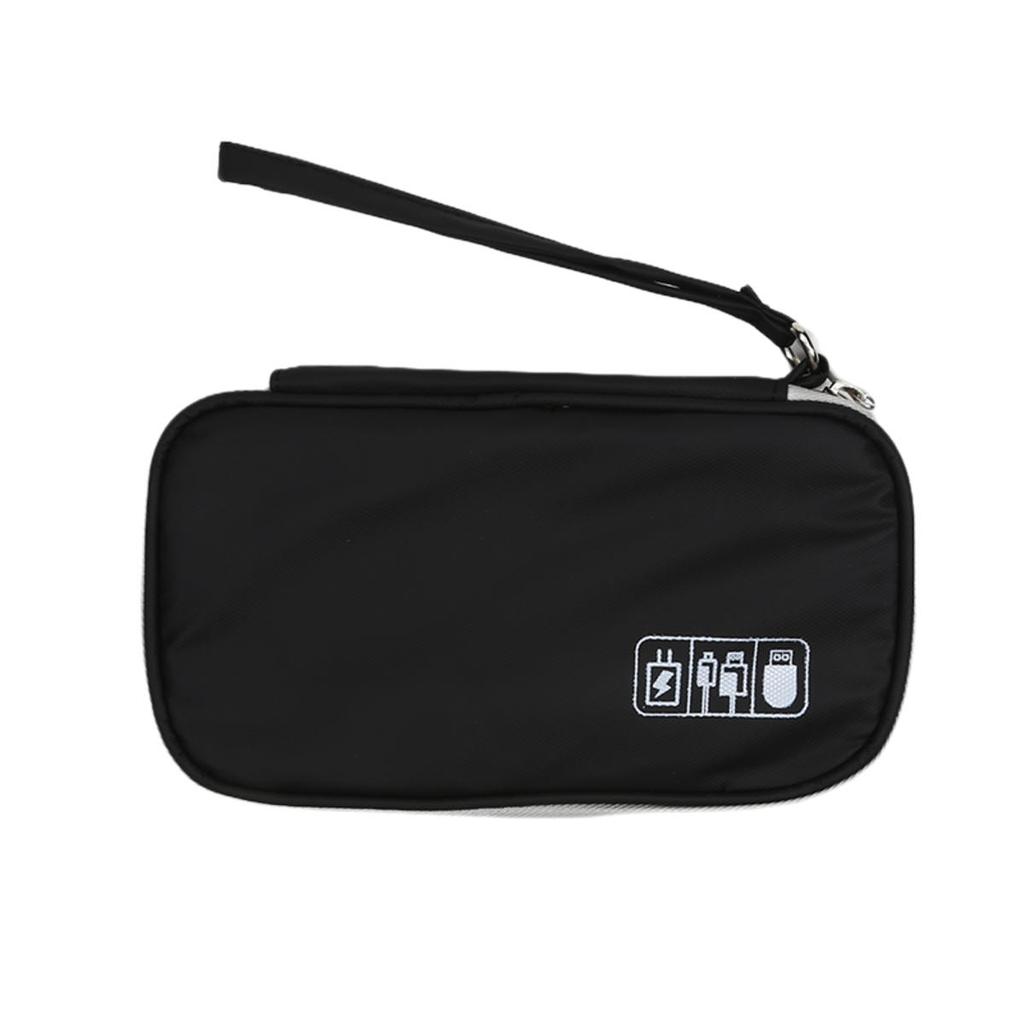 Portable Solid Color Travel Portable Digital Product Storage Bag USB Data Cable Manager Earphones Mobile Power Storage Bag
