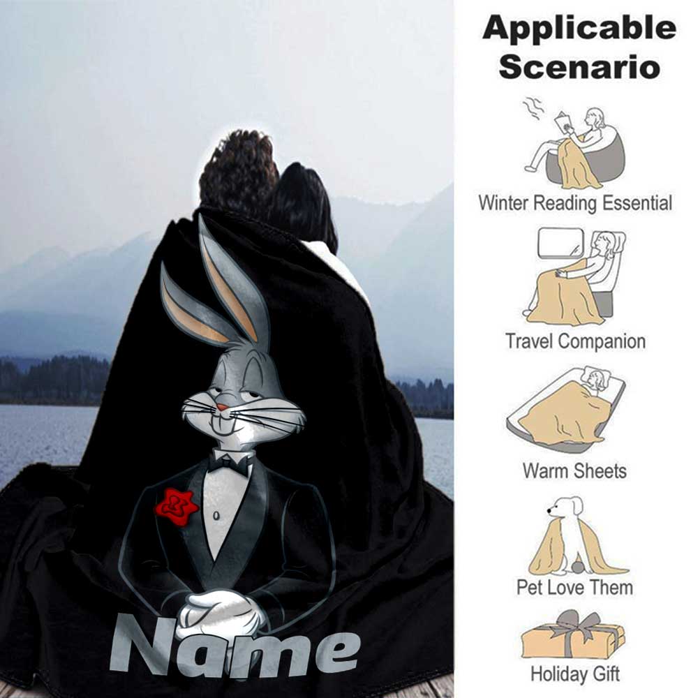 Warnermedia (19) Personalized Name Blanket Cozy Personalized Blanket Soft Warm Cozy Suitable for Sofa Bed Living Room Couch Four Seasons Multipurpose