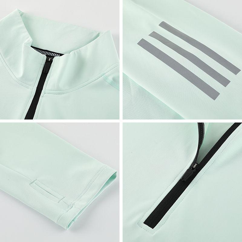 Men's Quick-Dry Long Sleeve Half-Zip Stand Collar Running T-Shirt - Breathable Autumn/Winter Base Layer