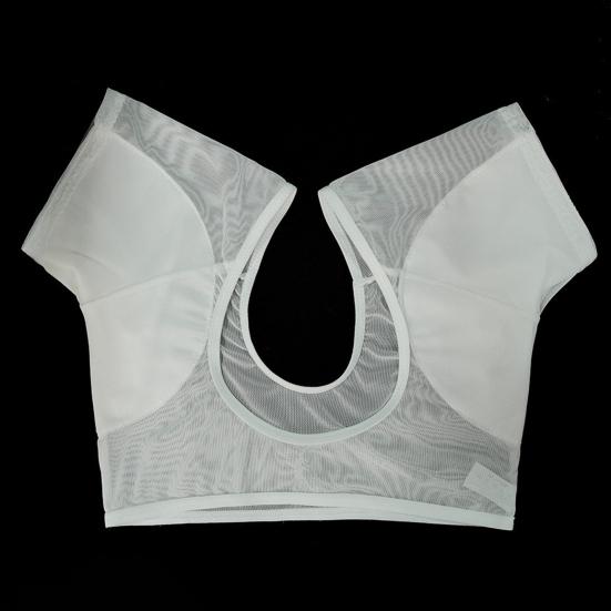 Women Tops U-Neck Short Sleeve Breathable Sweat-Absorbing Vest with Cotton Armpit Traceless Invisible Design Bottom Short Tops