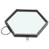 Hanging Geometric Hexagonal Glass Picture Frame Dried Flower Plant Specimen Clip Display