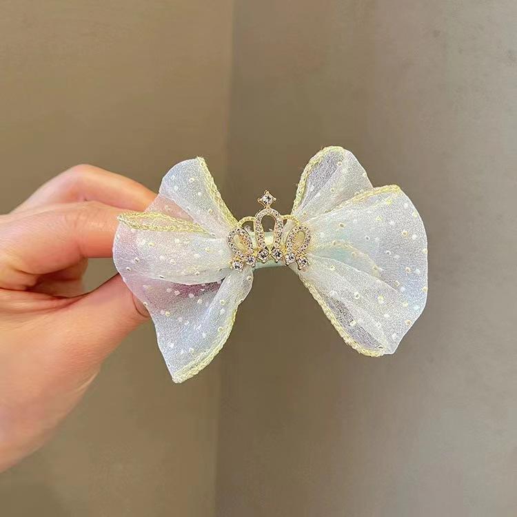 Neue Perle Bogen Haar Clips Gaze 3D Prinzessin Süße Haarspangen für Kinder Kopfbedeckungen Mädchen Kinder Haar Zubehör
