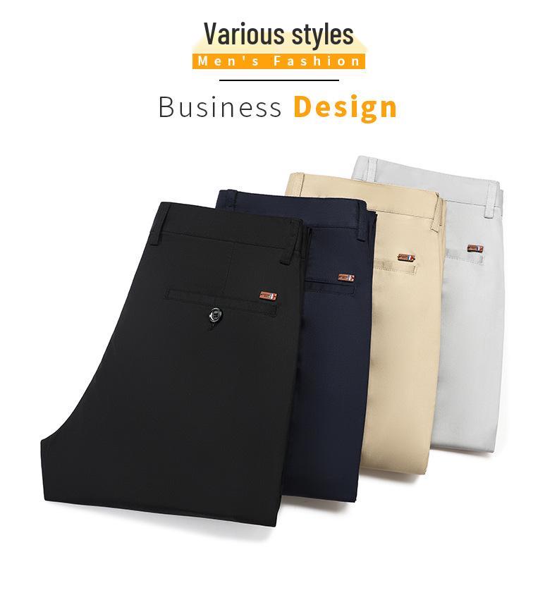 Men's Bamboo Fiber Ice Silk Casual Straight Pants