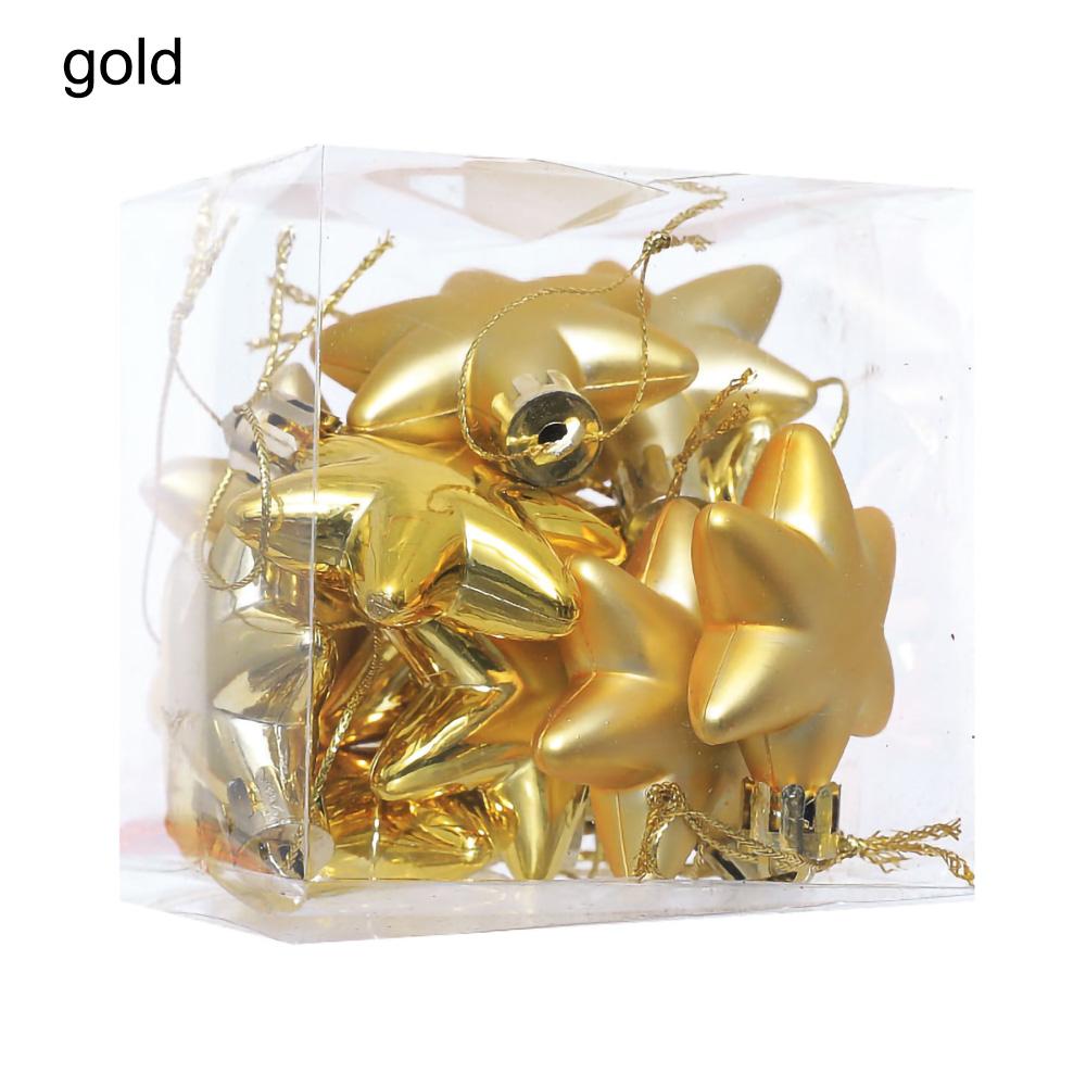 

5 см 12 шт. Рождественская елка Подвеска Пятиконечная звезда Яркая Матовая Неровная Гальваническая Звезда Подвесное Украшение Рождественское Украшение золотой