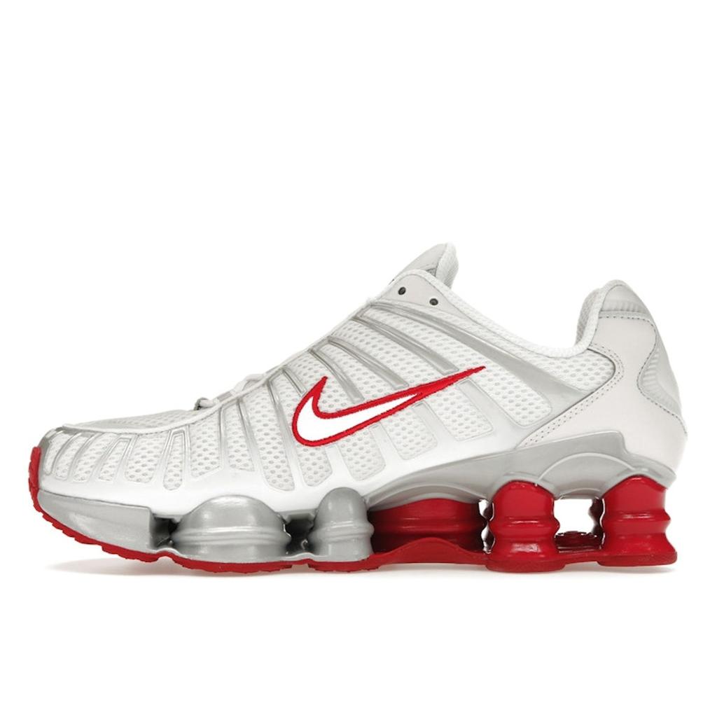 Nike Shox TL Platinum Tint Gym Red Women Sneakers White FZ4344-001