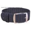 Pulseira de Relógio Impermeável de Malha Perlon Preta - 16mm Nylon Tecido para Crianças e Mulheres, Em Estoque