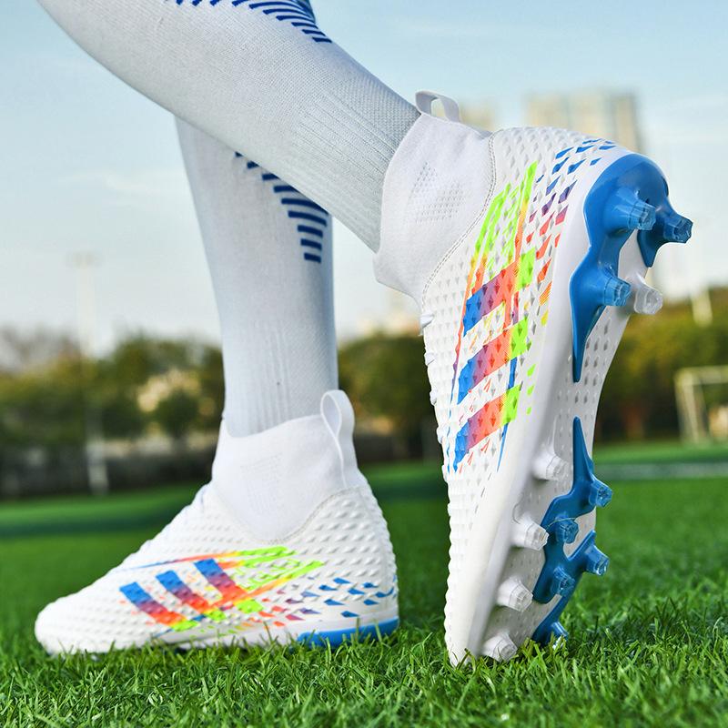 High-top breathable football wear-resistant and non-slip lawn football shoes