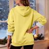 Women's Fashionable Casual Long-Sleeved Top With Fleece Thickened Hooded Sweatshirt
