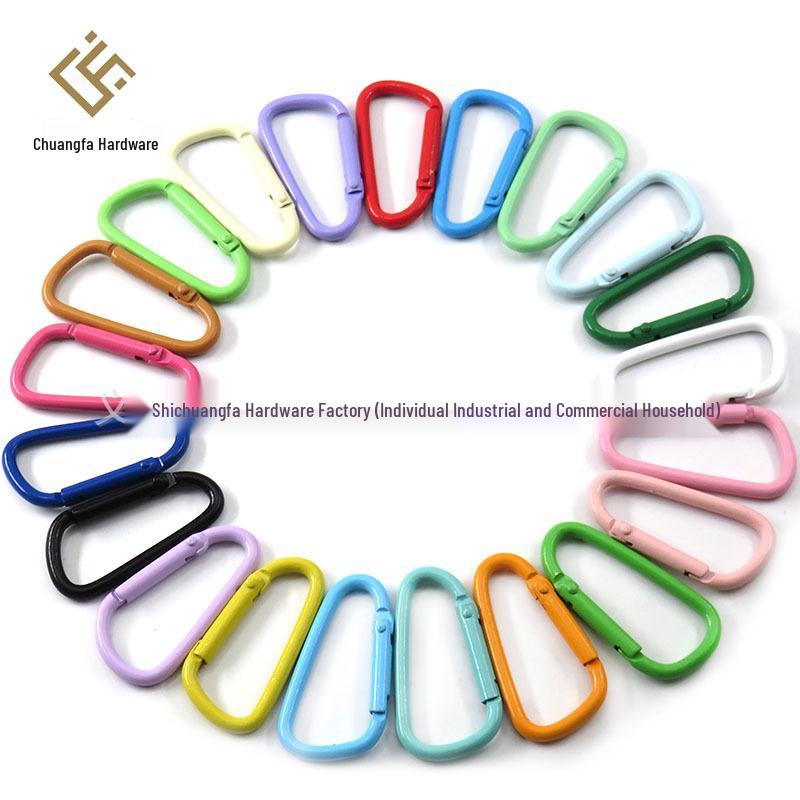 Bunter Aluminiumlegierung D-Ring Karabiner Schlüsselanhänger Tasche Haken (DIY Schmuckzubehör)