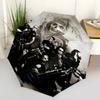 1 PC Automatic Folding Umbrella - Charles Matthewsons Anarchy Pattern Portable Foldable Design With 8 Ribs Christmas Birthday Gifts