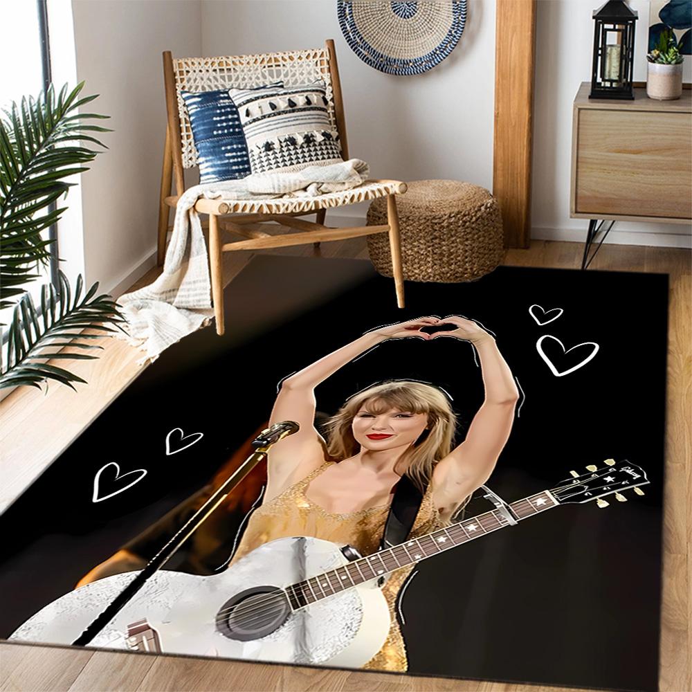 Taylor Swift's Glittery Performance Floor Mat Perfect for Decorate room Bedrooms Dining Room Playrooms Antislip Carpet Decorate Offices