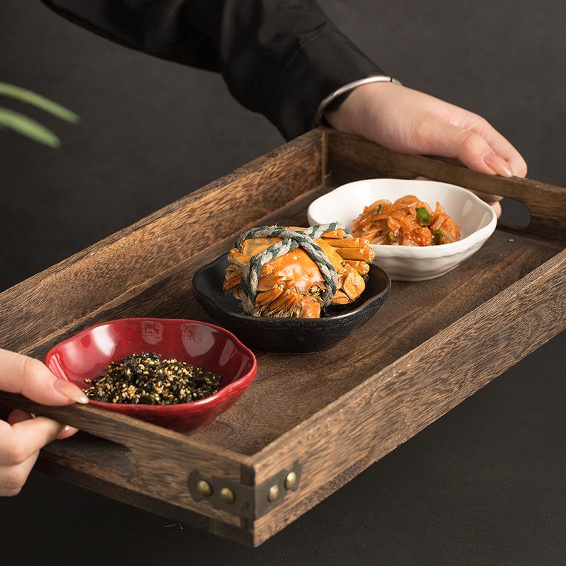 Wolkenofen Geschmackswechselnde Platte, Japanische Dip-Schale, Küchen-Gewürzschale, Snack-Platte für Hot Pot Restaurants, Chilisaucen-Schale, Haushalt Vin