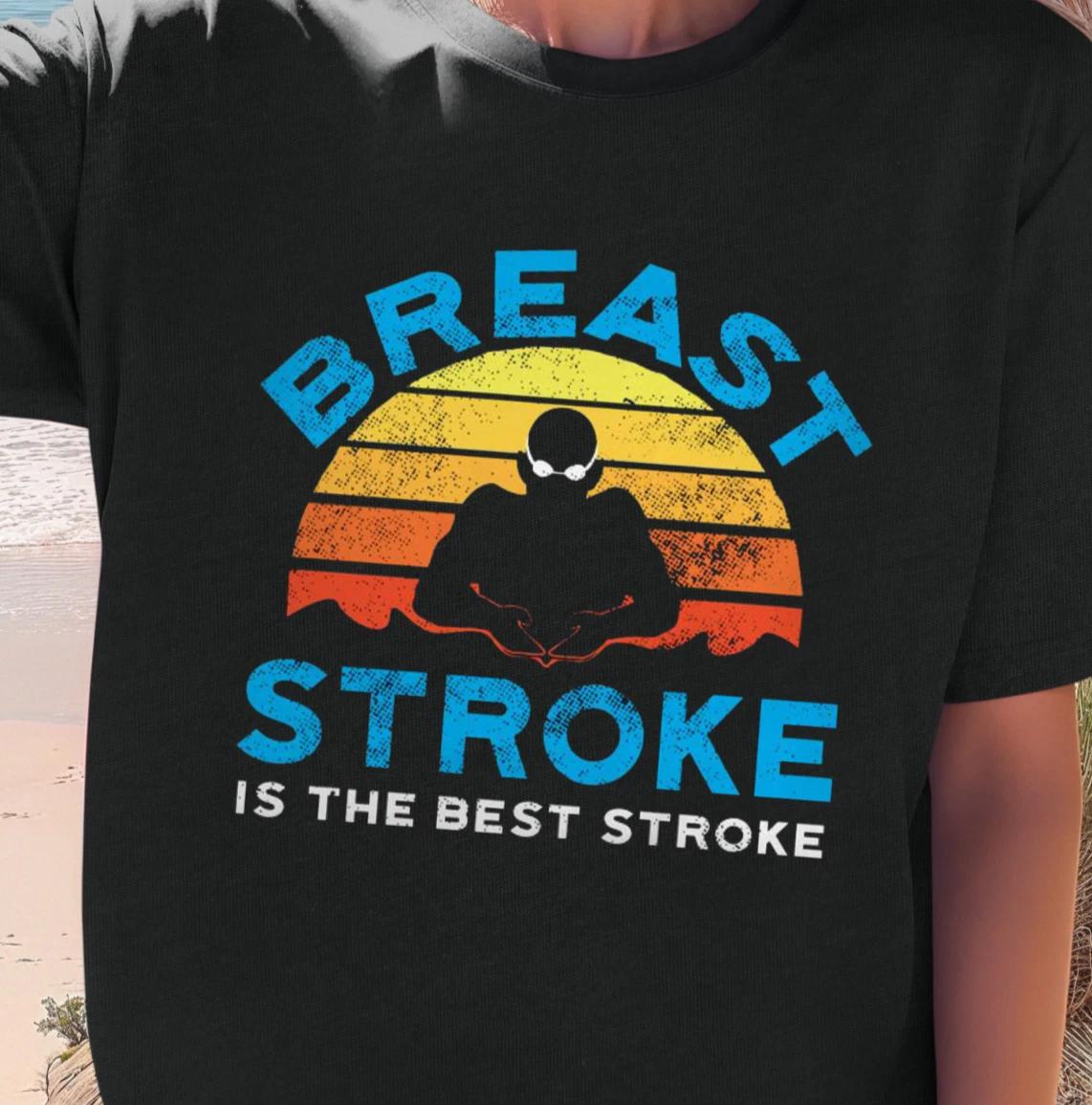 Breast Stroke Retro Graphic T-shirt | Swimmer Tee, Breaststroke Shirt, Swimming 4XL
