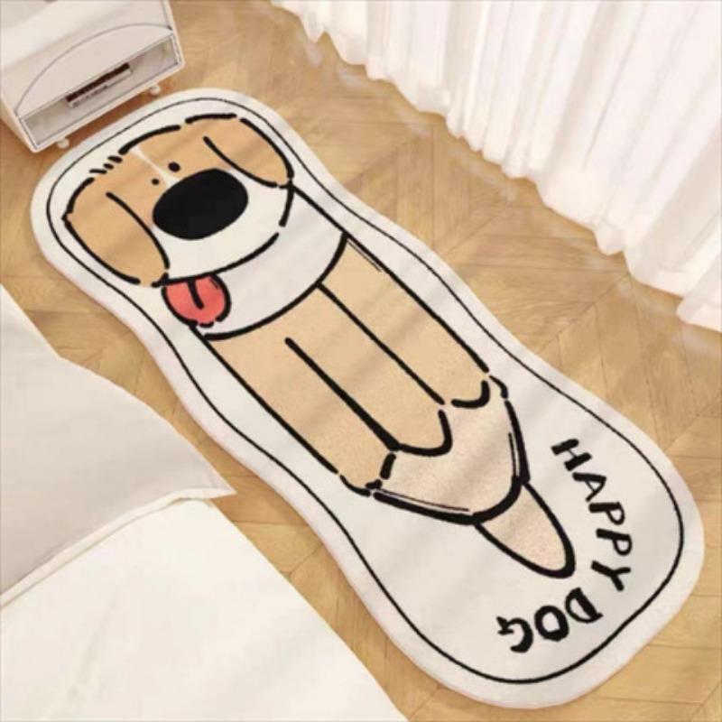 Cute Ins Style Cat Special Shaped Plush Bedroom Carpet Living Room Sofa Blanket Children's Blanket Room Non Slip Bedside Blanket