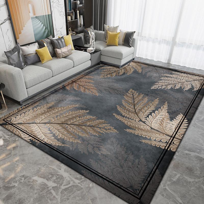 WTEMPO Retro Living Room Carpet  French Medieval Style Sofa Floor Mat Bedroom Bedside Carpet