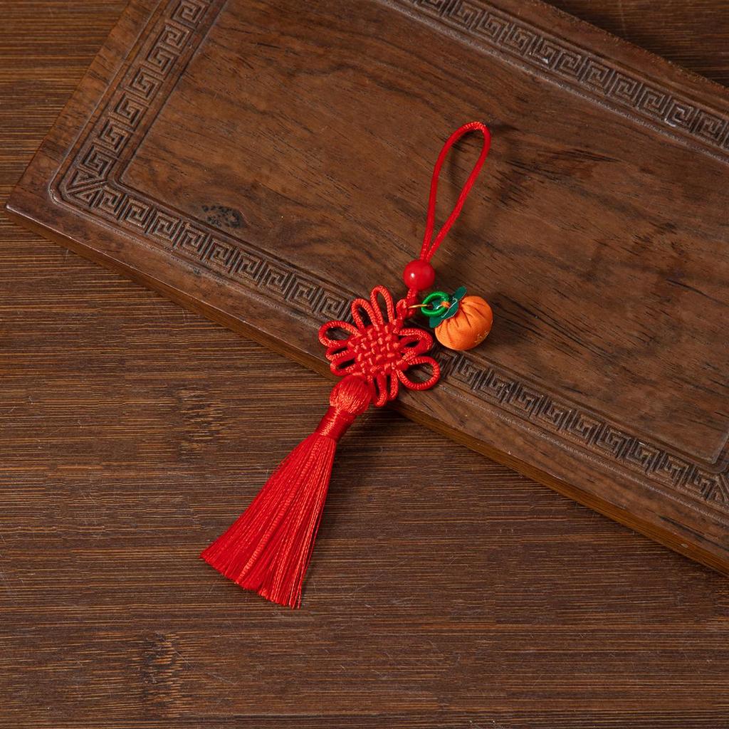 Dragon Boat Festival Sachet Pendant - Zongzi Tiger Ornament with Chinese Knot Keyring Mobile Charm