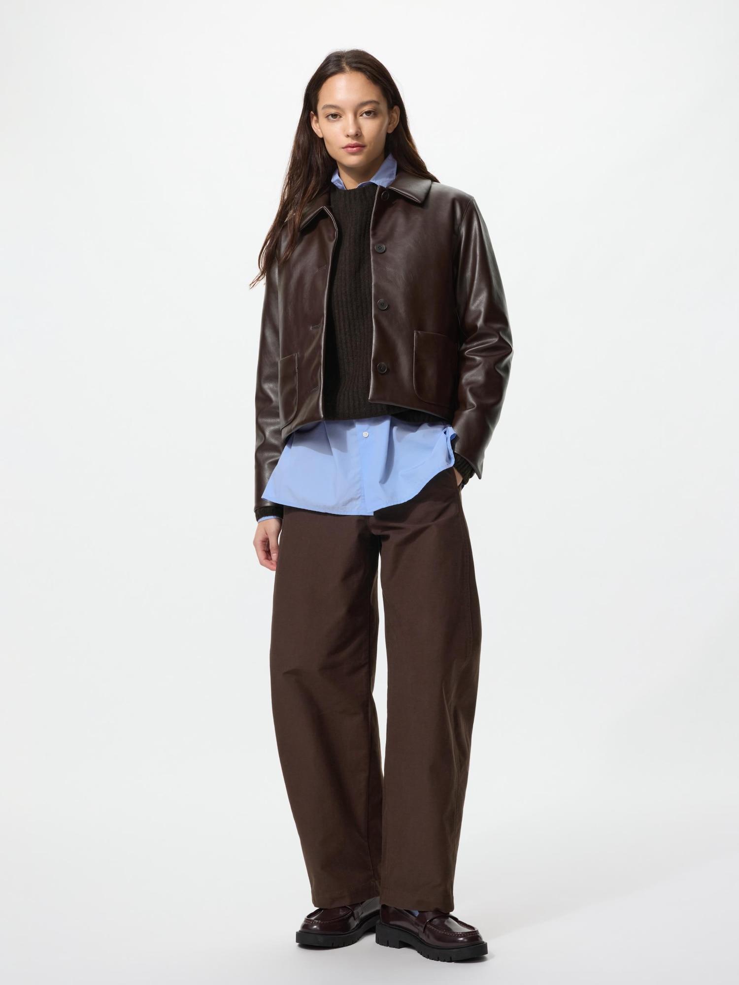 

Штаны Uniqlo Japan Jersey Barrel Leg 39 DARK BROWN/M