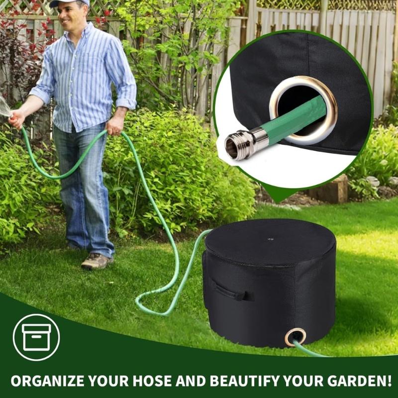 User Friendly Durable Garden Hose Storage Bag Zippered Waterproof Organizers For Gardening Tools And Equipment