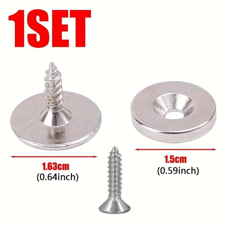 4/6er Set Schranktür-Magnetverschlüsse Runde Metall-Magnetverschlüsse für Kleiderschrank Versteckte Schließung Magnetischer Türfang-Schließer mit Schrauben