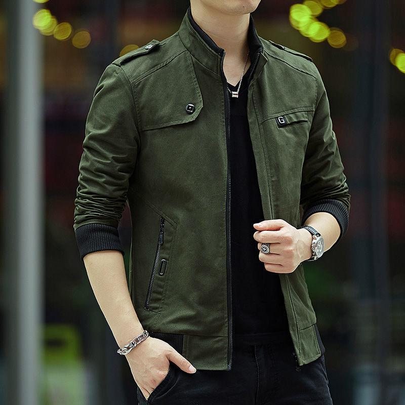 Jacke Herbst und Winter Koreanische Version Trend Slim Casual Stehkragen Herrenbekleidung