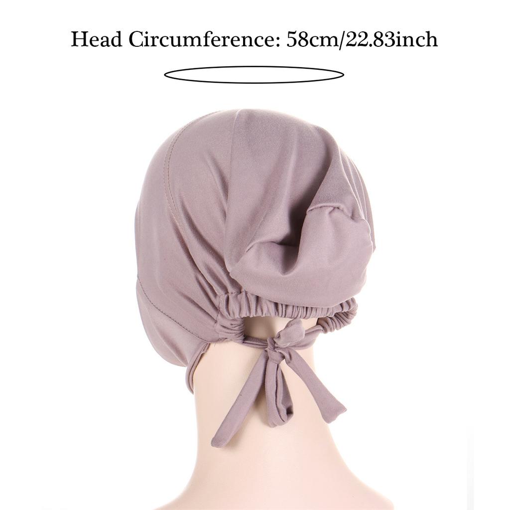 Muslim Inner Cap Hijab For Women Solid Underscarf Hijab Undercap Scarf Turban Hat Islamic Hijabs Ready To Wear Headcover