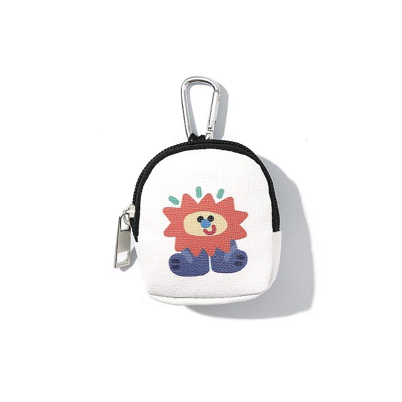 Love bear cartoon buckle change bag key bag pendant earphone storage bag pendant change bag keychain