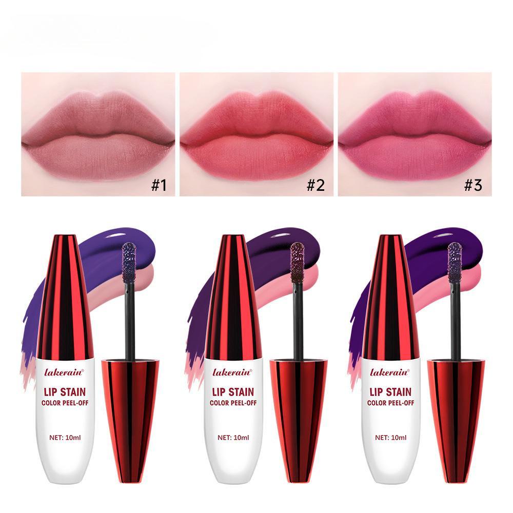 Mattes Peel-Off-Lippenglanz-Rosa-Lipgloss-Umriss-Kontur-Tattoo-Lippenstift, wasserfest, übertragungsbeständig, zum Abreißen, natürliche Lippentönung