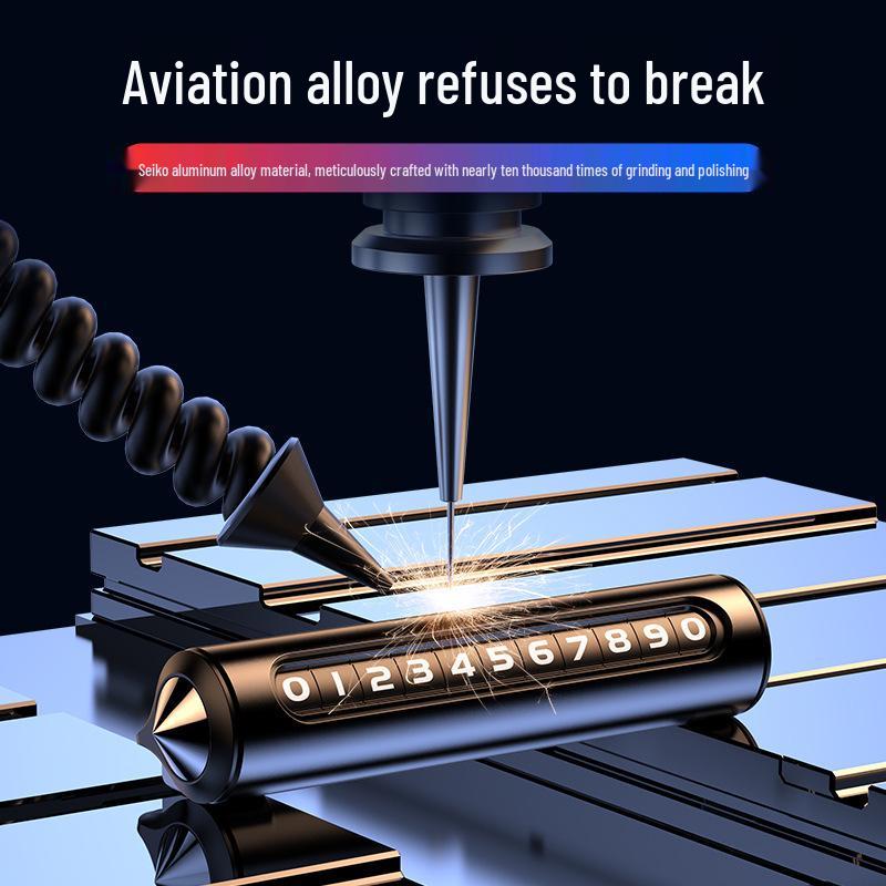 Multi-Function Car Phone Number Holder & Safety Hammer