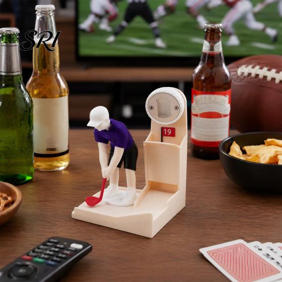 Party Flaschenöffner Golfschwung Bierfreund, Golfer Öffner, Thematisches Barspiel für Freunde Spaßige Partys Man Cave Heimisches Trinken Erwachsene