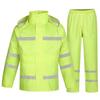 Fluorescent Green Oxford Cloth Split Raincoat Outdoor Traffic Duty Raincoat Rain Pants Set Emergency Security Reflective Raincoat