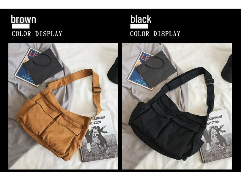 Large Capacity Canvas Crossbody Bag for Women - Versatile Youth Shoulder Bag & College Backpack