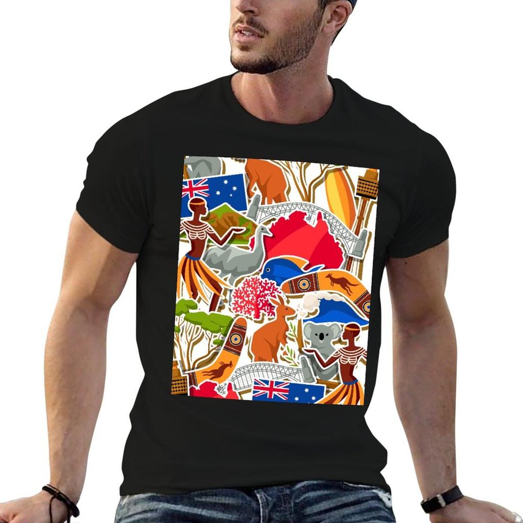Australian Aboriginal Art T-Shirt printed t shirts for man t shirts for man cotton man t shirt