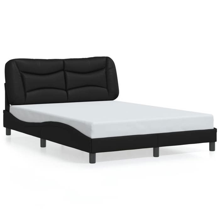 VidaXL Cadre de Lit avec Tête de Lit, Lit Rembourré, Sommier à Lattes, Lit Double, Lit Adulte de Chambre à Coucher 3207995