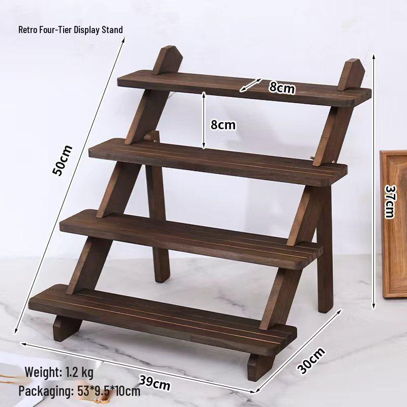 Multi-layer Solid Wood Jewelry Stand for Earrings, Rings & Accessories
