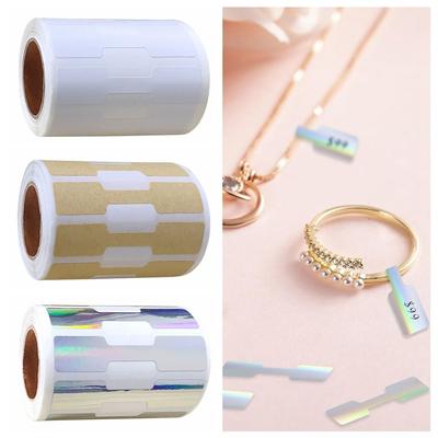 500PCS Kraft Paper Jewelry Price Labels Multicolor Self-adhesive Stickers Necklace Ring Price Tags