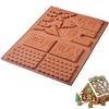 2PCS Silicone Christmas Gingerbread House Cake Mold Chocolate Mold for Kitchen Baking Tools