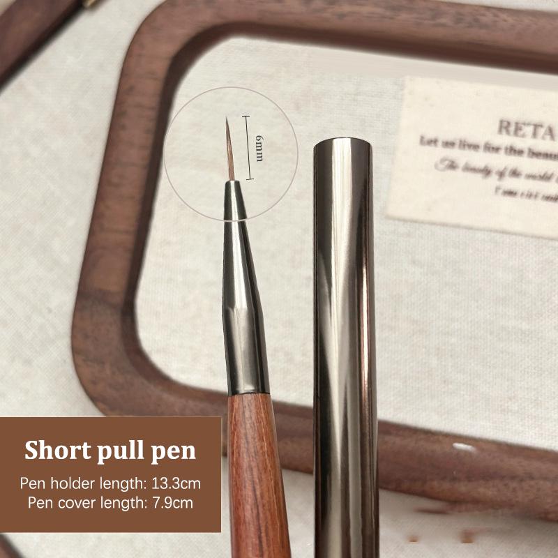 

Гель-лак для ногтей из орехового дерева, градиентный нейл-арт, ручка для омбре-росписи с крышкой, кисть для детализации, кисть для рисования, высококачественный инструмент для маникюра A1