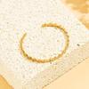 Stainless Steel Minimalist Geometric Polka Dot Open Bangle for Women