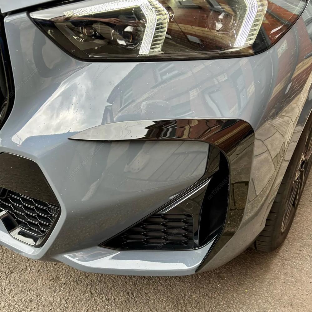 Car Front Bumper Lip Splitter Side Air Vent Intake Fog Lamp Frame Spoiler For BMW X1 U11 iX1 M-Sport 2022-2025+ Bodykits Tuning