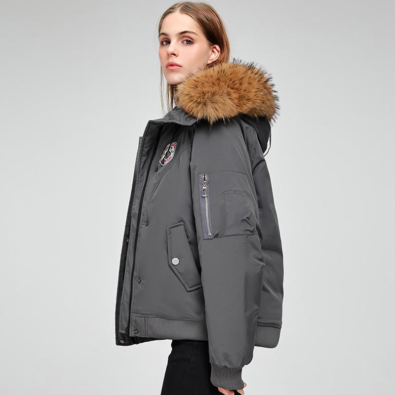 Fashion Women's Winter Jackets Hooded Faux Fur Collar Casual Parka Female Long Sleeve Warm Coat